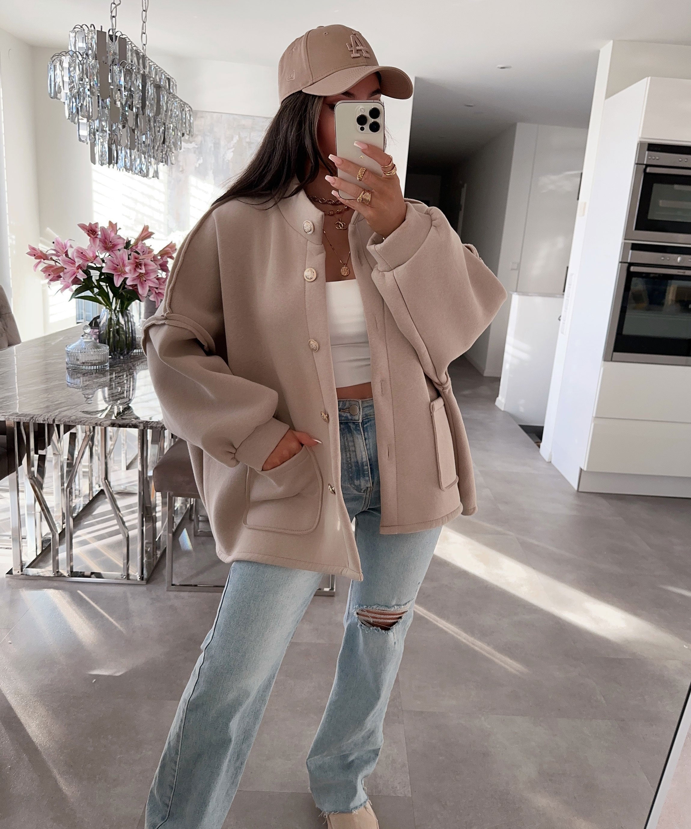 Beige oversized jacket Mine